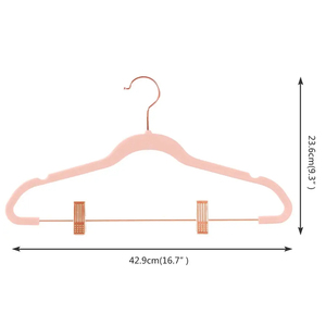 Charisma Wholesale Custom Plastic Velvet Clothes <strong>Hangers</strong> Notched <strong>Clips</strong> Wardrobe Durable Pants Skirt Suit Coat <strong>Hangers</strong> - Product Image 2