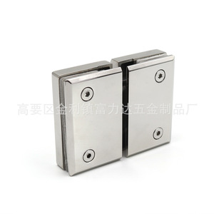 Stainless Steel Hinge 304 <b>Mirror</b> Light Frameless Glass <b>Door</b> Bathroom Clips 180 Degrees Opening Angle Minimalist Design - Product Image 1