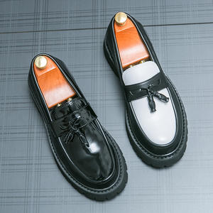 Istapromo รองเท้าหนังส้นหนาสำหรับผู้ชาย, รองเท้าแฟชั่นสไตล์เกาหลี - Product Image 4