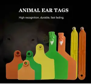 2024 HOT Ear Tag TPU Animal Ear Tag Live Cow Cattle Pig Sheep Ear Tag Marker With Applicator Plier Equipment