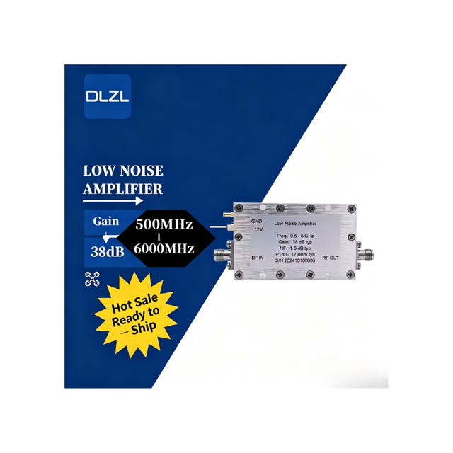 500MHz-6GHz RF Microwave Low-Noise Amplifier 38dB Durable Customizable Safety Protection 50 Ohm 12V