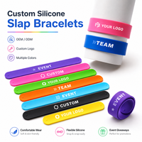 Bracelet claquant en silicone personnalisé avec logo, coloré et amusant, idéal pour les fêtes, les récompenses scolaires pour enfants et les cadeaux promotionnels.