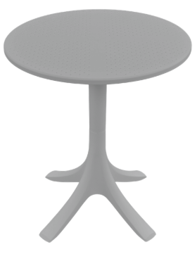 Multi-Color Plastic Outdoor Round <b>Table</b> with Pedestal Base, Durable Home Furniture for Patio, Garden, <b>Balcony</b>, and Dining Use - Product Image 2