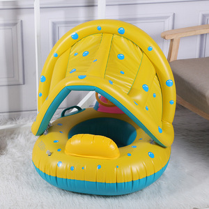 Bote Inflable con Parasol y Volante para Bebés, 73 cm, Anillo de Natación Infantil con Diseño de Dibujos Animados, Juego Acuático para Exteriores - Product Image 4