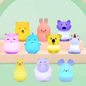 Thay đổi màu sắc mini xách tay Móc chìa khóa ánh sáng ban đêm sáng tạo dễ thương động vật dẫn ánh sáng ban đêm - Product Image 3