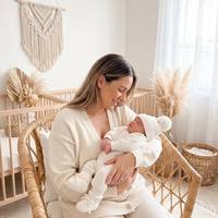Conjunto de Ropa de Punto de Primera Calidad para Bebé de 3 Piezas, Mono Blanco Sólido, Gorro, Calcetines y Zapatos, Ropa Suave para Otoño e Invierno para Niños y Niñas