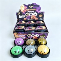 Jouet Squishy en forme de chignon d'Halloween, jouet anti-stress souple en TPR, cadeau unisexe pour enfants de 14 ans et plus