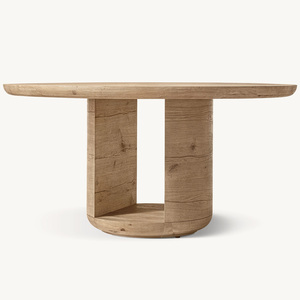 Meubles de salle à manger de style américain RH personnalisés Rhoohill, table à manger en <span class=keywords><strong>bois</strong></span> de chêne massif, table à manger ronde - Product Image 2