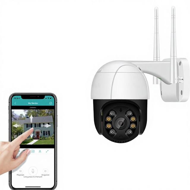 1080P PTZ WiFi IP Camera Outdoor 4X Digital Zoom Network Surveillance Dome Camera Night Vision Water-resistant Voice Intercom