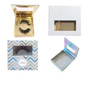 Prix bas de luxe personnalisé rose de marque privée vison magnétique cadeau produit faux cils boîte à cils en papier boîte
