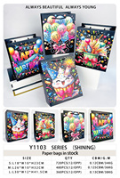 Sous-vêtements de plastification kraft blanc de style classique personnalisé estampage à chaud ruban ivoire tableau Logo touche finale gâteau d'anniversaire fête