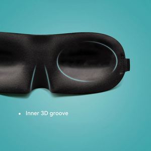 Masque de sommeil occultant 3D en coton de luxe personnalisé avec logo sur mesure, masque de sommeil complet pour les yeux, masque de sommeil pour dormir - Product Image 4
