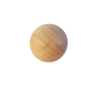 Grosir murah Logo kustom hoki bola kayu alami