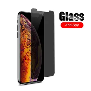 Pelindung Layar Privasi Ponsel Kaca Tempered Anti-ledakan untuk Iphone Seri 13pro Max 12 11 8Plus 7Plus