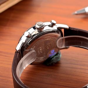 Montre Pagani Design 2720 World Brown Man Quartz, bracelet en cuir véritable authentique, <span class=keywords><strong>chronomètre</strong></span> étanche, calendrier, montre de business - Product Image 5