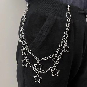 Chaîne de taille pour femme en alliage de zinc avec pendentif étoile à cinq branches, chaîne de corps, accessoire de mode pour usage quotidien - Product Image 5