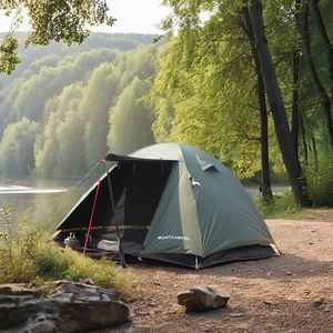 <span class=keywords><strong>Tente</strong></span> de camping pop-up hexagonale/diamantée à trois saisons, imperméable, protection UV double couche en nylon 40D, offre spéciale - Product Image 1
