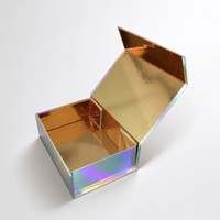 Boîte en papier pliable personnalisée, rectangulaire, à plat, avec fermeture magnétique, pour emballage cadeau de luxe d'huiles essentielles, taille personnalisée