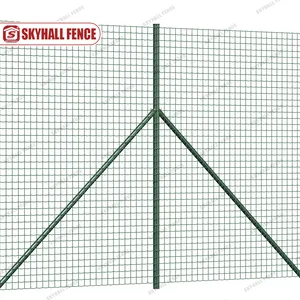 Green PVC Coated Holland Wire Mesh Fence Euro Metal Fence for Park Perimeter Fencing