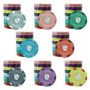 थोक कस्टम बहु रंग 10g चीनी मिट्टी पोकर चिप्स के लिए 39mm कस्टम लोगो desgin कैसीनो टेबल खेल खेल - Product Image 2