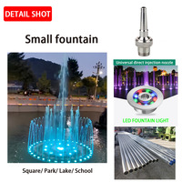 Fuente de Agua Comercial LED para Exteriores con Control de Programa, Música, Chorro Circular Alto, Acero Inoxidable, para Jardín, Estanque o Lago