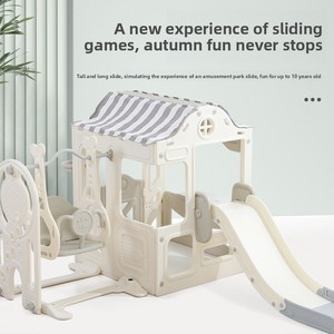 Tente de jeu pliable pour enfants avec toboggan et balançoire, château de princesse d'intérieur pour bébés garçons et filles, jouet durable - Product Image 2