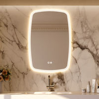 Miroir de salle de bain LED moderne en gros avec interrupteur tactile éclairé Lumière LED intelligente pour appartements Stock américain Livraison directe