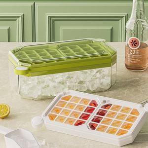 Multifunctional Press Type Ice <b>Cube</b> Mold Food Grade Plastic Metal Ice Cream Scoop Homemade Frozen Refrigerator <b>Storage</b> <b>Lid</b> <b>Box</b> - Product Image 4