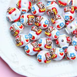 16 мм ручная печать бисер рисунок мультяшный утка медведь арбуз для изготовления ювелирных изделий цепи - Product Image 4