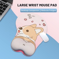 Grand tapis de souris en silicone confortable et mignon, support pour le poignet, tapis de souris antidérapant pour femme, gel pour le poignet, tapis de souris de jeu