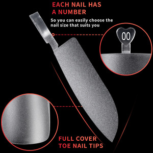 320 <span class=keywords><strong>faux</strong></span> ongles carrés givrés pour les orteils, 16 tailles, extensions d'ongles en <span class=keywords><strong>gel</strong></span> mat souple - Product Image 4