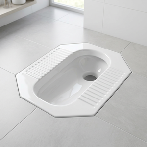Vistaar Precio bajo White Diamond Squatting Pan Inodoro de cerámica oriental WC para países del Golfo Artículos sanitarios - Product Image 1