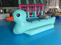 Bateau gonflable commercial en forme de canard pour parc aquatique, loisirs aquatiques en groupe et divertissement en plein air