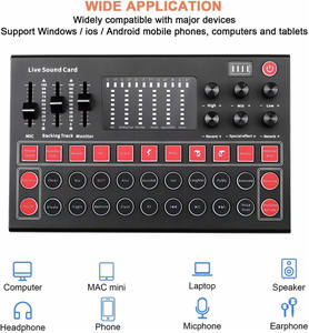 Takstar — <span class=keywords><strong>carte</strong></span> <span class=keywords><strong>son</strong></span> professionnelle M9 avec port USB, Audio, pour enregistrement et diffusion en direct, <span class=keywords><strong>Studio</strong></span>, téléphone portable - Product Image 3