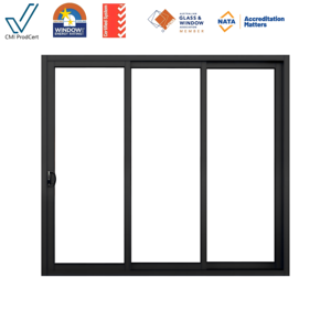 <span class=keywords><strong>Porte</strong></span> coulissante en aluminium à rupture <span class=keywords><strong>de</strong></span> pont thermique moderne à double vitrage australien AS2047 avec moustiquaire pour villa et jardin - Product Image 2