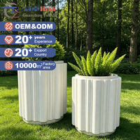Jardinière GRC UHPC sur mesure de grande taille, pot de fleurs moderne d'extérieur, OEM ODM, styles multiples pour projets paysagers, hôtels, places commerciales