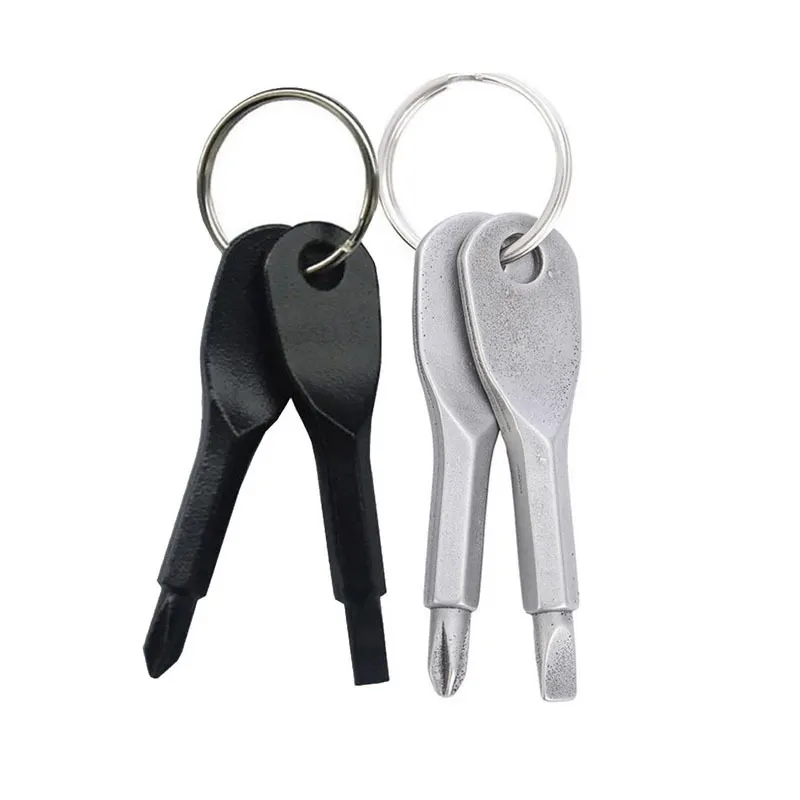Wholesale EDC Key Ring Outdoor Multifunction Screwdriver Keychain Pocket Mini Tool Screwdriver Set with Key Ring