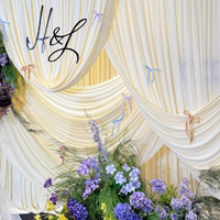 Rideaux en tissu extensible en soie de lait pour drapage de plafond de mariage, idéaux pour la décoration de scènes, événements, fêtes et banquets (vente en gros)