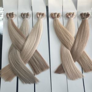 Extensiones de Cabello Humano 100% de Fábrica Directa, Doble Trama, Ondulado y Liso, Cosidas a Máquina, Extensiones de Cabello Ruso Premium - Product Image 2