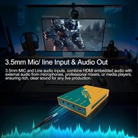 Tarjeta de Captura Profesional HDMI a USB 3.1 Gen 2 4K60, Caja de Video RGB24 sin Comprimir de 10 Gbps, Compatible con Transmisión de 4K a 60 Hz