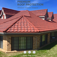 Tuile de Toiture Métallique Enduite de Pierre Moderne Écologique Garantie Qualité, Ignifuge, Imperméable, Durable pour Mur Extérieur et Salle à Manger