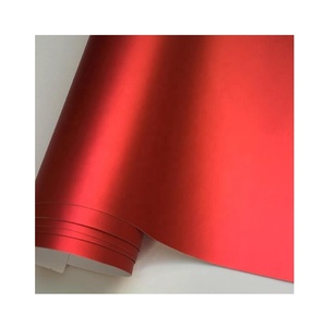 Satin Kim Loại Chrome Màu Đỏ PVC Xe Phim Không Khí Miễn Phí Bong Bóng Bọc Thay Đổi Màu Sắc Trên Cơ Thể Cao Cấp Satin Xe Bọc Bởi Hàng Đầu Nhà Cung Cấp - Product Image 1