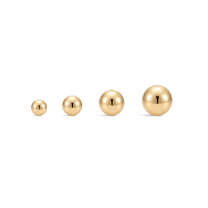 Piercing labret/lèvre minimaliste en or massif 14 carats avec zircon poli et dos plat en titane G23, boucles d'oreilles confortables pour usage quotidien pour femmes - Product Image 3
