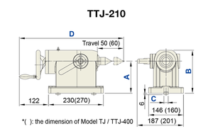 TJ(TTJ) série 210 (contre-pointe manuelle) pièces de contre-pointe manuelle de tour de Taiwan table rotative 4th axe avec contre-pointe - Product Image 5