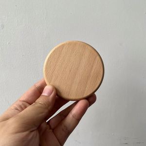 7cm Round Wooden Beer Bottle Opener with Magnet for Refrigerator - Product Image 2