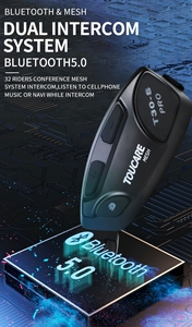 TOUCARE T30S <strong>Helmet</strong> <strong>Bluetooth</strong> Intercom <strong>for</strong> 32 Riders <strong>Motorcycle</strong>, Noise Cancellation Communication <strong>Headset</strong> IP67 Waterproof - Product Image 2