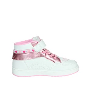 Sneakers Casual alte LKAA8096 schema di colori bianco/rosa - Product Image 4