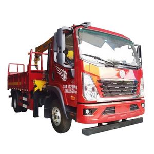 รถบรรทุกติดเครน Sinotruk 6.3 ตัน พร้อมกระบะบรรทุกสินค้าขนาด 5.5 เมตร สำหรับงานก่อสร้างอาคาร - Product Image 1