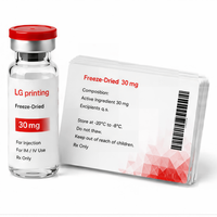 Étiquette personnalisée pour flacon, autocollant pour petit flacon, emballage pharmaceutique avec code-barres, code QR, impression personnalisée