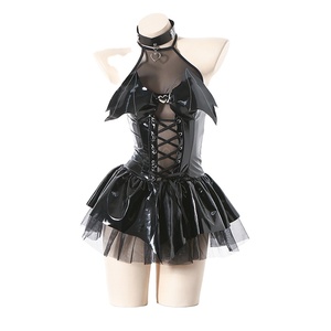 Disfraz de Bruja Sexy de Cuero Sintético Negro y Rojo para Halloween, Uniforme de Demonio, Conjunto de Cosplay - Product Image 2